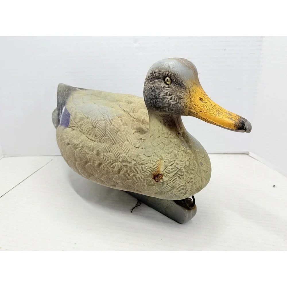 Tuff-N-Lite Vintage 1980s Bill Jones Mallard Hen Duck Decoy Weighted Keel 17